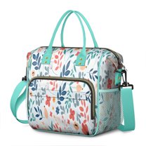 Pioneer Flower Floral Print Pattern Womens Lunch Box for Work,Insulated Large Lunch Bag for Tween and Teen,Loncheras Para Mujer,Leakproof Adult Lunch Bag for Work,Beach,Travel,Picnic,Camping