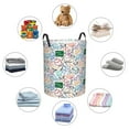 thumbnail image 5 of KLL Back To School Waterproof Foldable Laundry Hamper Bucket with Handles for Storage Bin,Kids Room,Home Organizer (Small ), 5 of 7