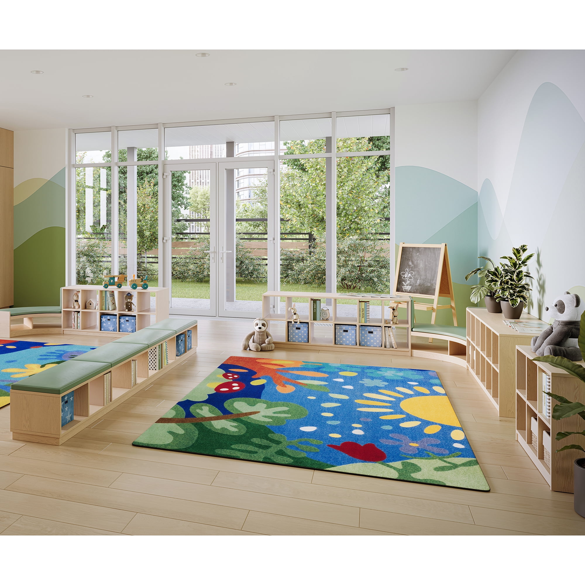 Joy Carpets Dream Awhile 7'8" x 10'9" Indoor Area Rug in Color Multi