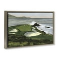 thumbnail image 4 of Stupell Industries Coastal Golf Course Landscape Painting Brown Floater Framed Art Print Wall Art, 31 x 21, 4 of 10