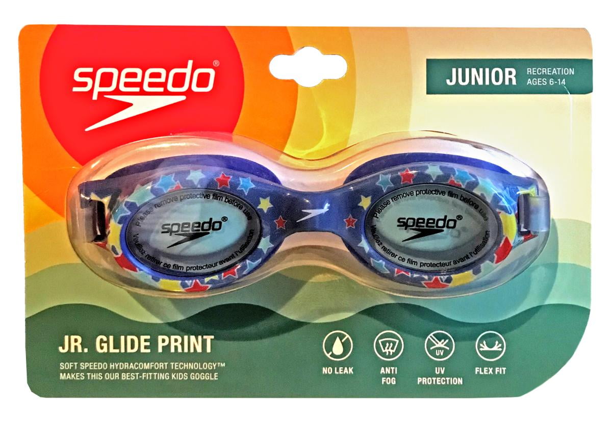 Speedo Swimming Goggles in Junior Ages 6-14 Glide Print Stars for sale online 