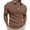 A-Coffee142, variant on Bibifish Mens Polo Shirts Solid Brown Body Check Collar Sleeve Edge Shirts Mens Spring Summer Weekend Wear Tops