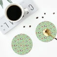 thumbnail image 5 of Disketp Spring Gnomes Funny Coasters,6 Pcs Leather Coasters With Holder, Perfect Housewarming Hostess Gifts,Protect Furniture From Water Marks Scratch And Damage, 5 of 9
