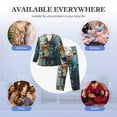 thumbnail image 7 of KLL Whimsical Goat Artist Sleepwear Mens Flannel Pajamas,Long Cotton Pj Set, 7 of 7