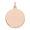 thumbnail image 1 of 14k Rose Gold Solid Plain .035 Gauge Circular Engraveable Disc Charm Pendant, 1 of 3