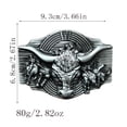 thumbnail image 2 of Hebilla de cinturón plateada con forma de cabeza de toro estilo vaquero occidental para hombre, 2 of 3
