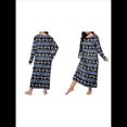 thumbnail image 3 of Camisón de Larga para Mujer, Estampado, Camiseta, Vestido de Dormir Alce - Azul XXL, 3 of 6