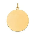 thumbnail image 3 of 14k Yellow Gold Solid Plain .027 Gauge Circular Engravable Disc Charm Pendant, 3 of 5