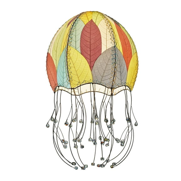 Eangee Home Design Jellyfish Pendant, Shade Made Of Cocoa Leaves, 15x15x35 Inches