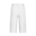 thumbnail image 5 of TQWQT Bermuda Shorts for Women Dressy Casual Chino Shorts Straight Leg High Waisted Plus Size Shorts Trendy Summer Long Shorts with Pockets White XL, 5 of 9
