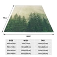 thumbnail image 3 of Fuzoiu Fog Forest Print Ultra-Soft Micro Fleece Blanket,All Seasons Flannel Throw, Lightweight Blanket for Bed, Sofa, Couch, Movie Night, Camping, and Travel-40"x30", 3 of 7