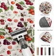thumbnail image 5 of Entryway Rug 2'x3', Cherry Kitchen Runner Rugs Non-Slip Carpet Mats, Vintage Watercolor Purple Red Fruits on Linen Bedside Rugs Runners Washable Floor Carpet for Bathroom Laundry Room, 5 of 8