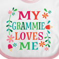 thumbnail image 4 of Inktastic My Grammie Loves Me Girl Grandchild Girls Baby Bib, 4 of 4