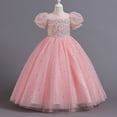 thumbnail image 4 of NIEWTR Robe en Dentelle Crochetée pour Bébé Fille, Robe de Demoiselle d'Honneur Formelle pour Mariage (Rose, 4-5 Ans), 4 of 9