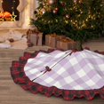 thumbnail image 5 of Sigee Purple Checkboard for Christmas Decoration Tree Skirt Christmas Plaid Tree Skirt,Christmas home decor Holiday Tree Skirt Fits TChristmas Tree-30", 5 of 6