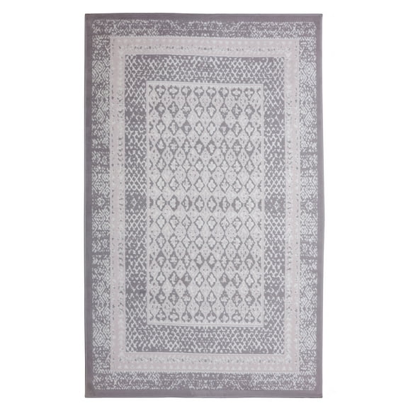 Furnishmyplace Furnish My Place Bordered Transitional Rug - Peach, Geometric Rug 3'6"x5'6"
