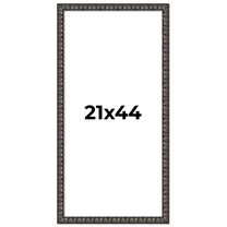 21x44 Frame Black-Brown Medieval Solid Wood Picture Frame | 1.5 Inch Moulding Width | Gotham