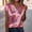Pink, variant on Silk Blouse for Women, Satin Short Sleeve Button Down Shirt V Neck Business Casual Office Work Tops Summer Dressy Elegant Tunic 2026 Chic Outfits, Pink