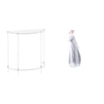 thumbnail image 1 of Mesita de noche de acrílico,Mesa auxiliar de acrílico transparente Mesa auxiliar transparente en capas,Mesa pequeña de acrílico,mesita de noche pequeña,compacta,Figura de, 1 of 8