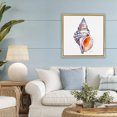 thumbnail image 3 of Stupell Industries Coastal Sunrise Conch Shell Gold Floating Frame Canvas Art, 25 x 25, by Shelly Craig, 3 of 8