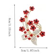 thumbnail image 3 of Remembrance Poppy Brooch Pin Memorial Day Veterans Day Enamel Flower Lapel Pin Commemorative Jewelry Gift For Remembrance Ceremony Parade Jacket Bag Outfit Accessory, 3 of 6