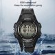 thumbnail image 3 of Reloj Deportivo Digital, Luces Nocturnas LED Vintage, Cronómetro, Alarma, Resistente Al Agua Hasta 50 M, Parte Trasera De Acero Inoxidable, Para Correr, Escalar, Caminar, Pescar, 3 of 7