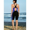 thumbnail image 4 of Beautyin Women One Piece Swimwear Quick-drying Training Suit Sport Boyleg Bathing Suit Knee Length Swimsuit, 4 of 7