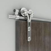 CCJH 6FT Stainless Steel Sliding Door Hardware Kit for 36 Wide Single Door Y Shaped Sliver