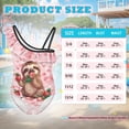 thumbnail image 7 of Uorisanigo Kids One Piece Bathing Suits for Girls Size 9-10 Ruffle Shoulder Athletic Practice Suit with Adjustable Strap Quick Dry Outdoor Swimming Swimwear, Koala Strawberry, 7 of 7