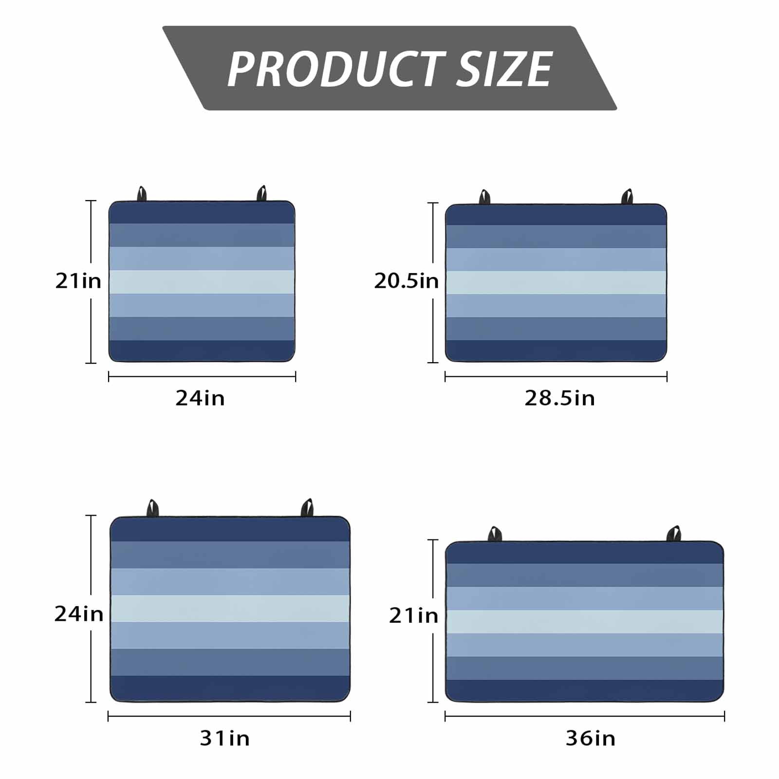 Navy Blue Ombre Stove Top Cover for Electric Stove, Heat-proof & Non Slip Glass Top Stove Cover Protector, Gradient Navy Blue Woods Farmhouse Kitchen Flat Cooktop Rubber Mat 36x21 Inches