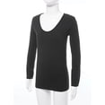 thumbnail image 4 of Sinleey Kids Girls Fleece Thermal Underwear Tops Crew Neck Long Sleeve Base Layer Tops Undershirt Type A Black XL, 4 of 8