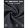 thumbnail image 4 of Men's Loose Fit Heavyweight Work Long Sleeve Henley T-Shirts Workwear Pocket Tee(Regular&Tall), 4 of 8