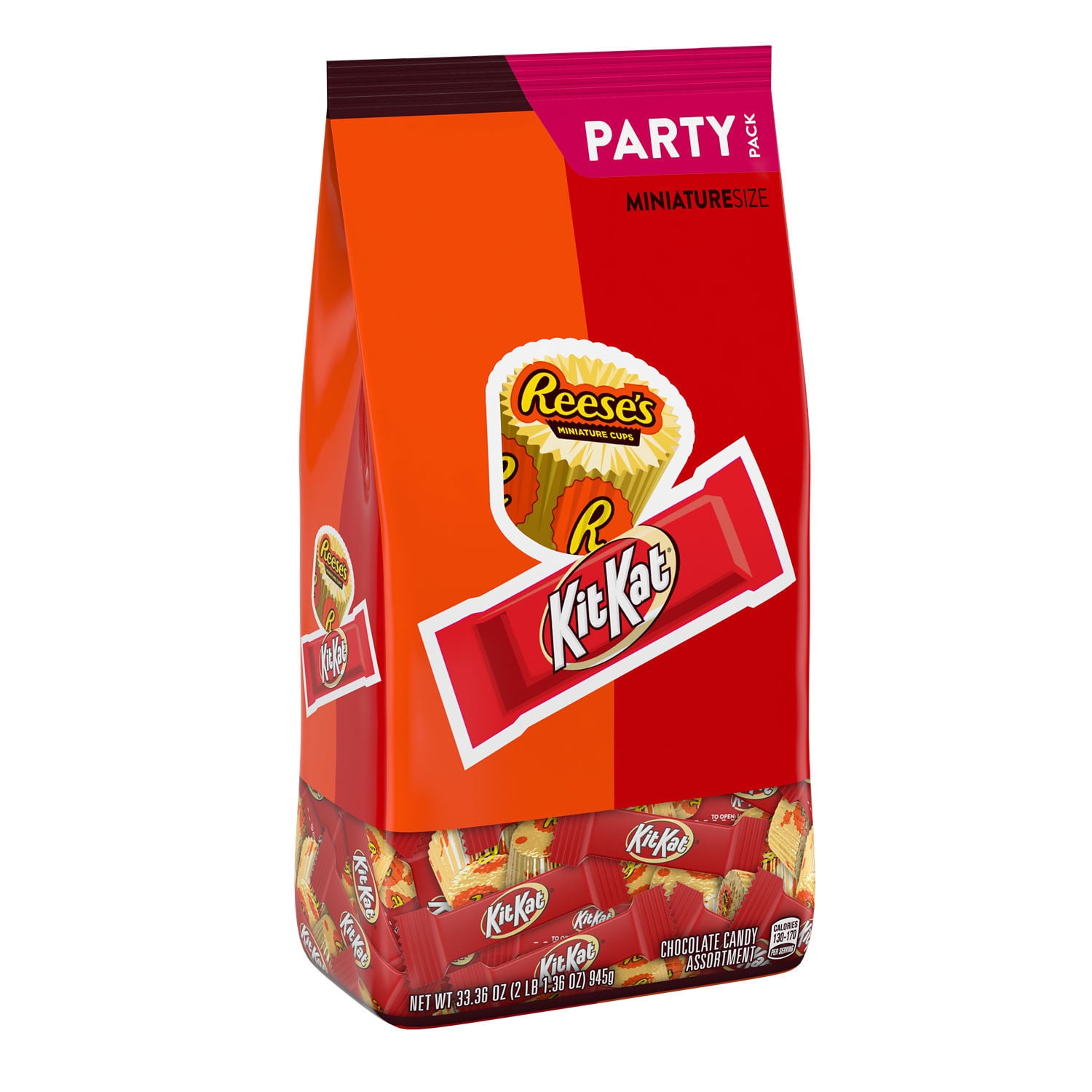 REESE'S and KIT KAT Milk Chocolate Assortment Miniature Size, Easter Candy Bulk Variety Party Pack, 33.36 oz