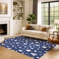 thumbnail image 7 of Addison Rugs Mayfield Premium Machine Washable Transitional Holiday Navy Rectangle Rug, 8' x 10', 7 of 7