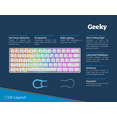 thumbnail image 7 of Geeky GK61 60% | Hot Swappable Mechanical Gaming Keyboard | 61 Keys Multi Color RGB LED Backlit for PC / Mac Gamer | ANSI US American Layout ( White , Mechanical Black ), 7 of 7