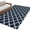 Blue, variant on Navy Blue Morocco 2'x3' Washable Rug, Modern Farmhouse Minimalist Plaid Non-Slip Soft Doormat Area Rugs for Entrance Bathroom Bedsides, Carpet for Kitchen Bedroom, Entryway Floor Mat