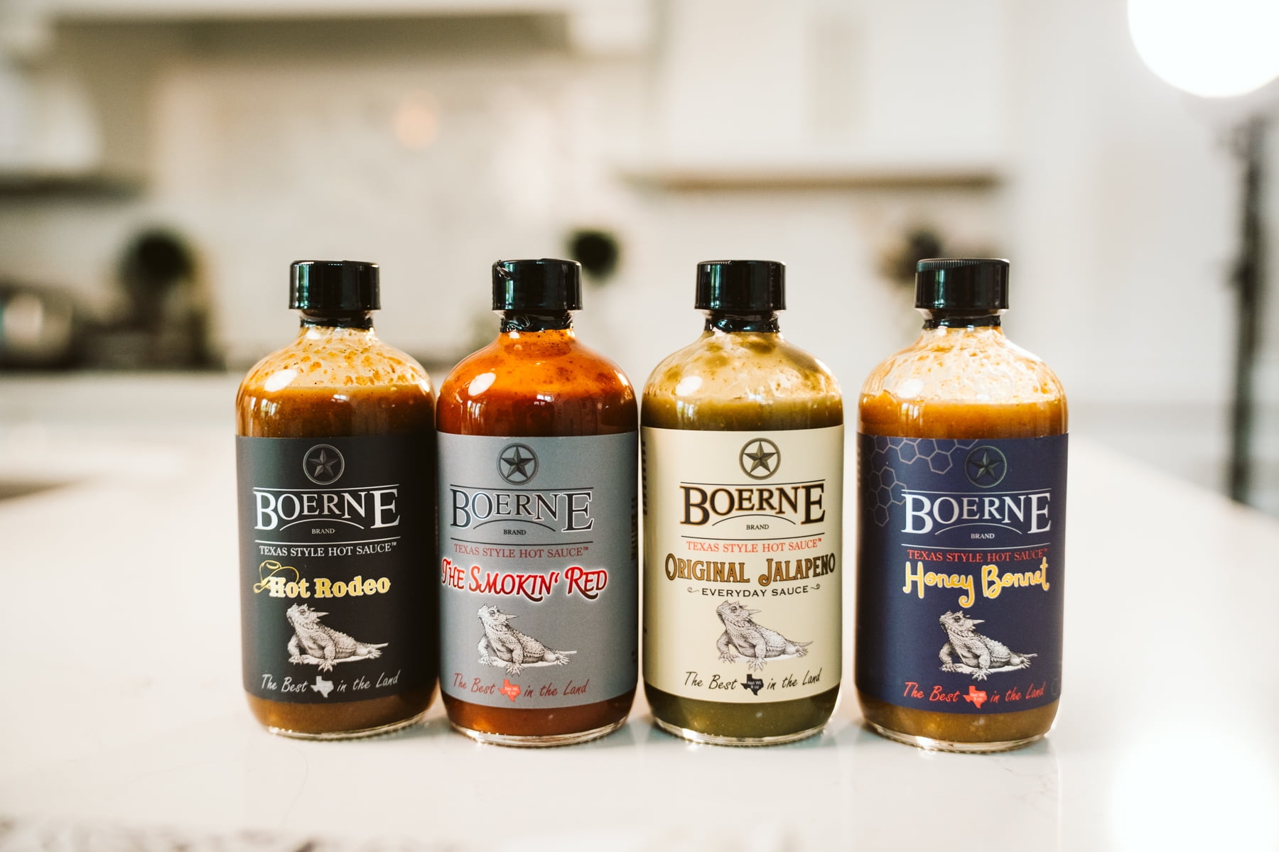 (3 pack) Boerne Honey Bonnet Texas Style Hot Sauce Glass Bottle Gluten Free, 8oz