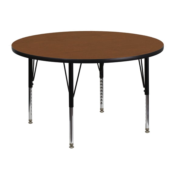Pemberly Row 26" x 48" Round High Pressure Top Activity Table in Oak