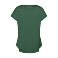 thumbnail image 4 of CLOISE Summer Tee for Women Short Sleeve Tops Casual Loose V Neck Blouses Button Shirts Solid Fashion T Shirts Army Green XL, 4 of 6