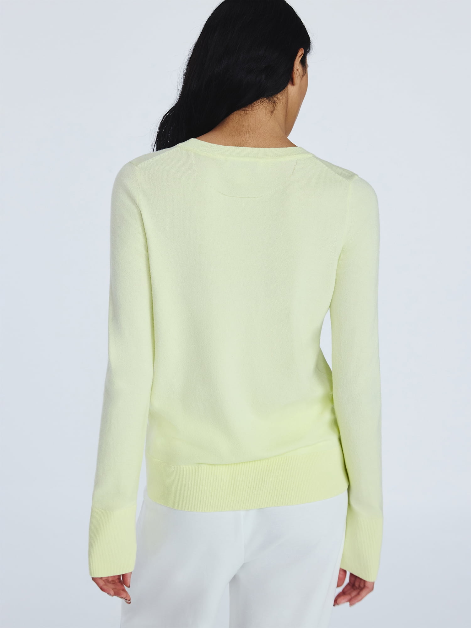 Free Assembly Women's and Women's Plus Cozy Yarn Crewneck Sweater with Long Sleeves. Lightweight, Sizes XS-4X