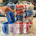 thumbnail image 4 of Portable Fridge Shelving Soda Can Organizer, Beer Can Holder, Sliding Fridge Storage Bin, Clear Plastic, 2 Pack, 4 of 4