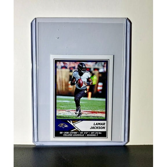Lamar Jackson 2024 Panini NFL Sticker #107 Baltimore Ravens