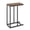 Dark Brwon, variant on Furnibear C-Shaped End Table with Heavy Duty Metal Frame, Small Space Sofa Side Table for Living Room, Bedroom, Laptop/Coffee Table, Rustic Brown
