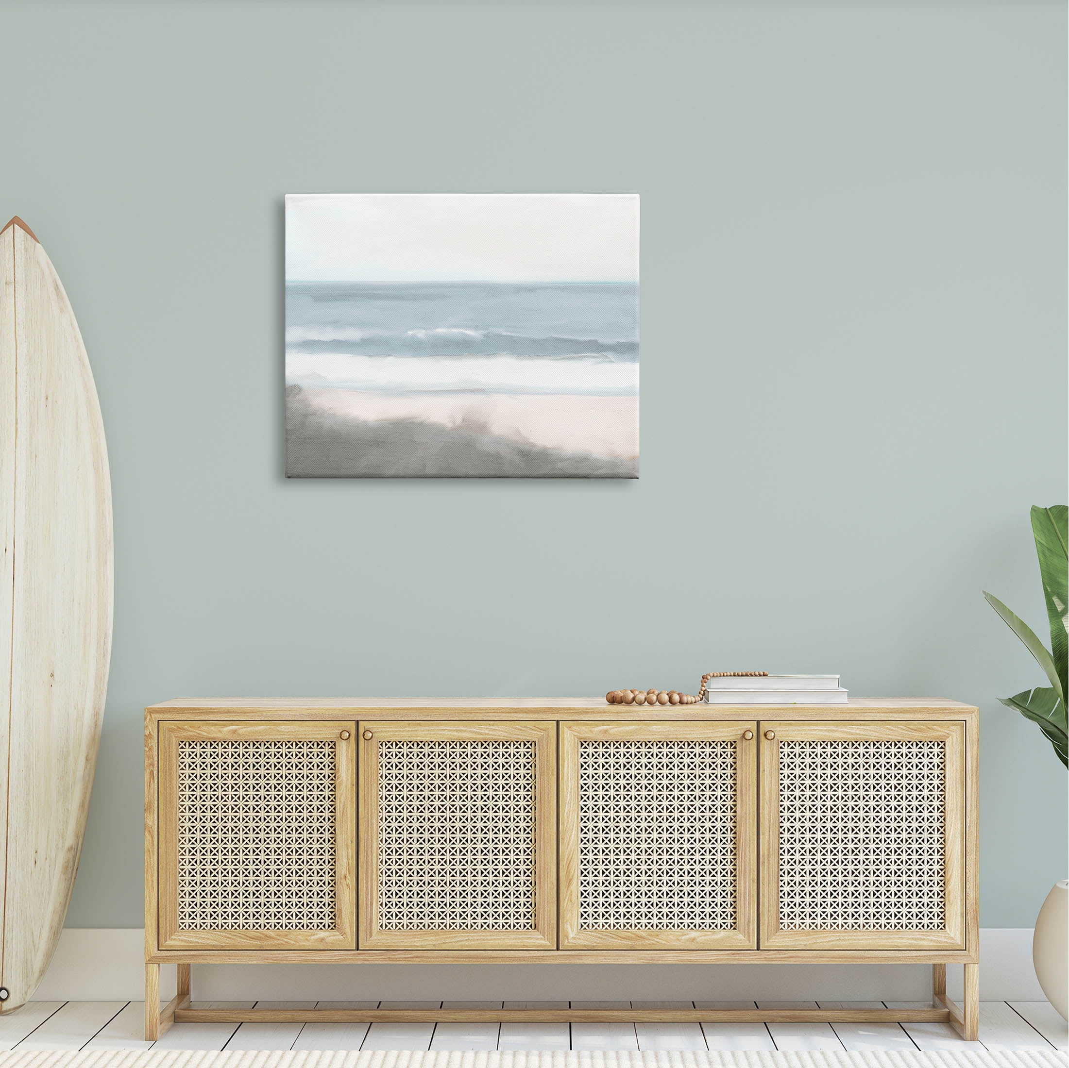 Stupell Industries Rolling Beach Waves Foamy Shoreline Graphic Art Gallery Wrapped Canvas Print Wall Art, Design by Kim Allen