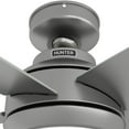 thumbnail image 5 of Hunter 52 inch Indoor Ceiling Fan with LED Light and Remote Control - Standard Mount Ceiling Fan, 5 Blades, For Bedroom, Living Room, or Kitchen, Quiet - Zayden 51696, Matte Silver, 5 of 16
