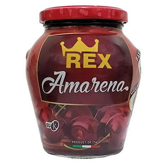 Sanniti REX Italian Amarena Cherries in Syrup, 16.23 oz