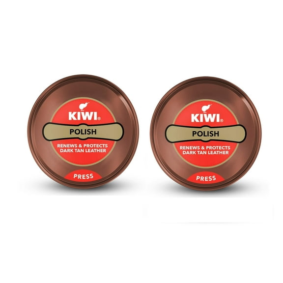 Kiwi Shoe Polish Paste Dark Tan 1.35 oz (Pack of 2)