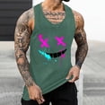 thumbnail image 1 of EOYWHK Tank Tops for Men Loose Fit Tank Funny Print Tees Quick Drying Racerback Workout Shirt for Gym Training Bodybuilding Blouses, 1 of 5