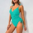 thumbnail image 2 of QHFBli Women One Piece Swimsuits Tummy Control Bathing Suits Sexy Ruched Swimwear, 2 of 7