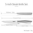 thumbnail image 3 of Hecef All-Steel Steak Knife Set of 6, High-Carbon Stainless Steel Serrated Edge Dishwasher safe Knives, 3 of 9